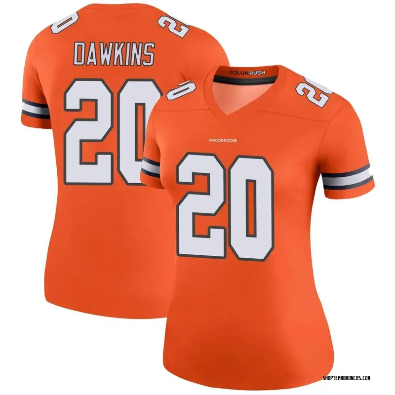 Nike Brian Dawkins Denver Broncos Legend Orange Color Rush Jersey - Women's