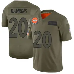 Nike Brian Dawkins Denver Broncos Limited Camo 2019 Salute to Service Jersey - Youth