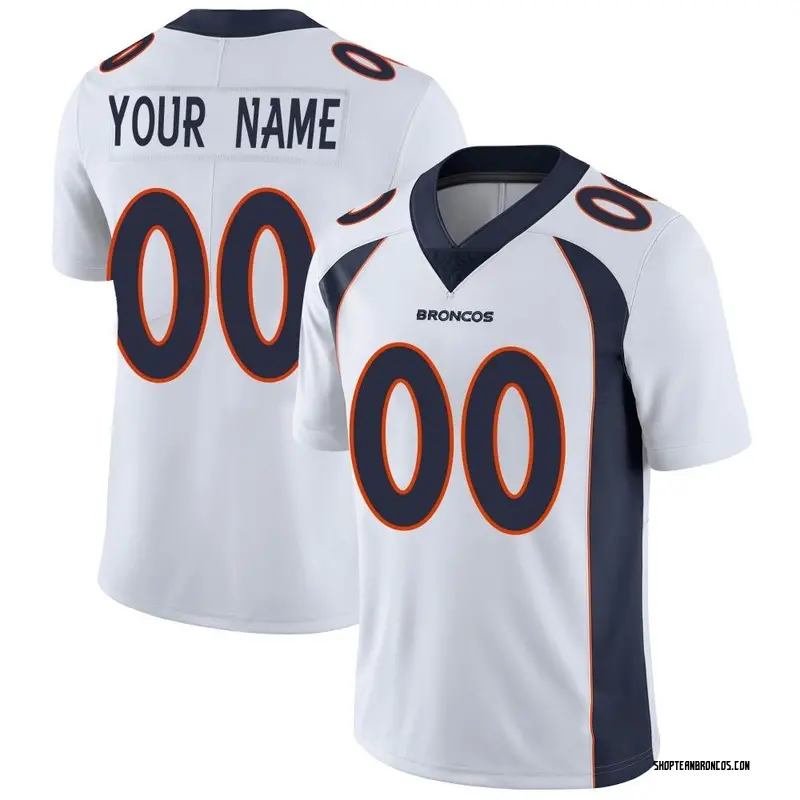 Nike Custom Denver Broncos Limited White Vapor Untouchable Jersey - Men's