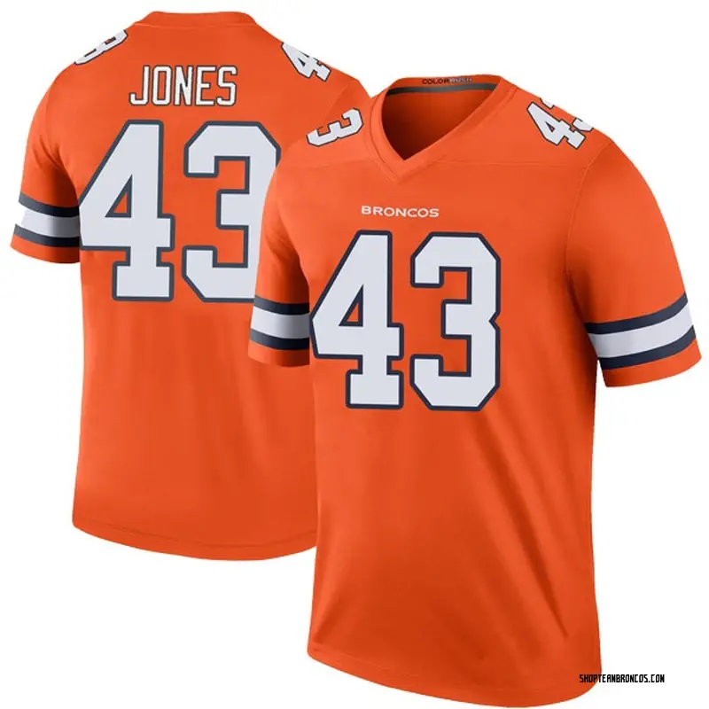 Nike Joe Jones Denver Broncos Legend Orange Color Rush Jersey - Youth