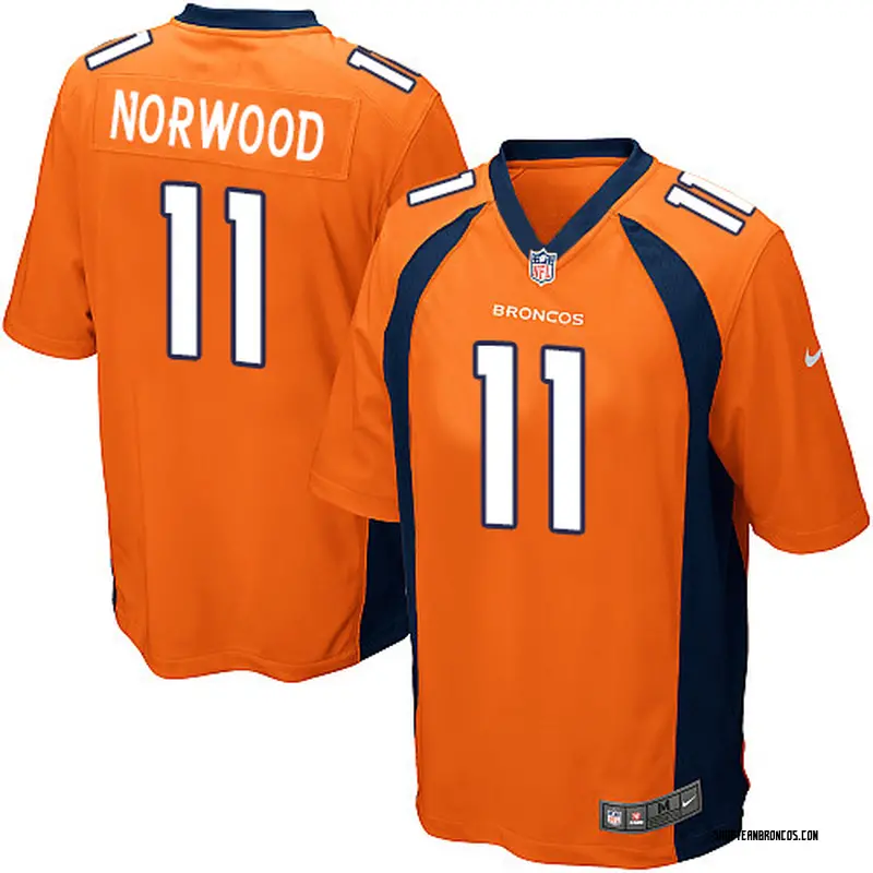Nike Jordan Norwood Denver Broncos Game Orange Team Color Jersey ...