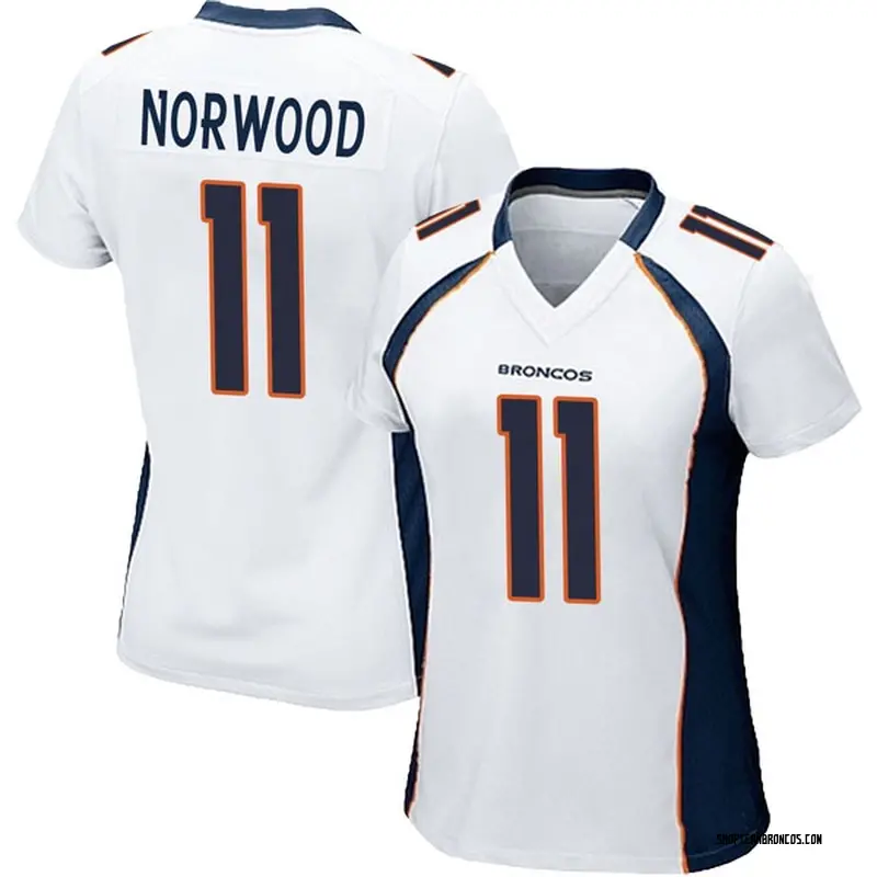Nike Jordan Norwood Denver Broncos Game White Jersey - Women's