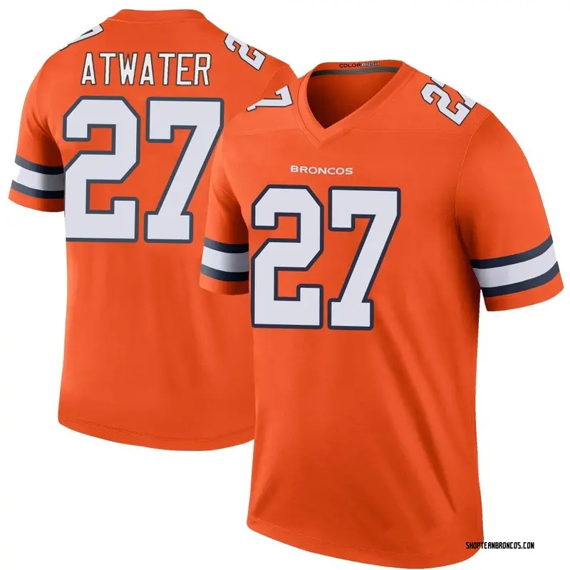 Nike Steve Atwater Denver Broncos Legend Orange Color Rush Jersey - Youth